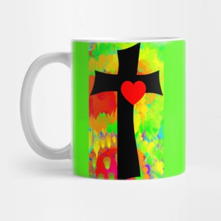 Tie Dye Cross Mug